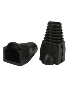 Black Cat6 RJ45 Cable Relief Boot Pk 100