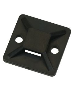 Cable Tie Cradle 28mm Sq. Black Pk 100