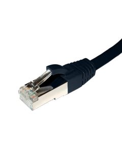 Cat6a S/FTP LSOH Black Patch Lead 0.5m