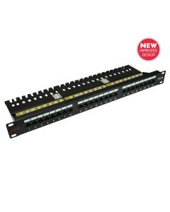 Fusion 24 Port Cat 5e UTP 1U Right Angle Patch Panel