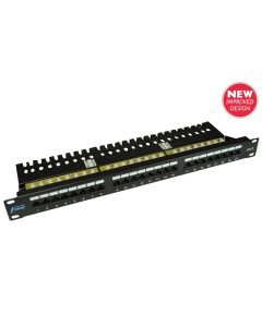 Fusion 24 Port Cat 6 UTP 1U Right Angle Patch Panel