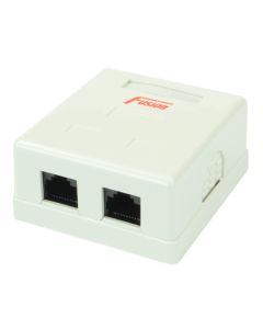 Fusion Cat6 Surface Mount Box 2 Port