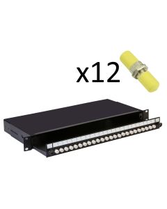 Fusion Sliding Patch Panel ST Singlemode - 12 Adaptor