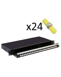 Fusion Sliding Patch Panel ST Singlemode - 24 Adaptor