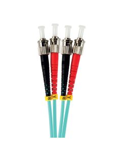 Fusion ST-ST Multimode Duplex Fibre Patch Cord OM3 50/125um 10m