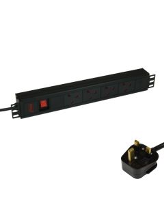 Fusion Vertical Filtered PDU, 4 Way 13 Amp UK Plug