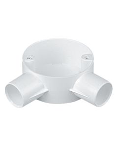 Round PVC Conduit White 20mm Angle Box 2MRB4WH