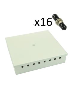Tamperproof Fibre Wall Box ST Multimode 16 Adaptor