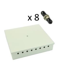 Tamperproof Fibre Wall Box ST Multimode 8 Adaptor