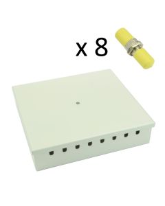 Tamperproof Fibre Wall Box ST Singlemode 8 Adaptor