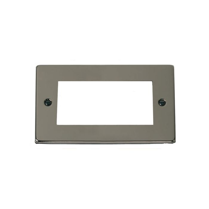 Powertel & Trade Double Gang Faceplate Black Nickel Finish