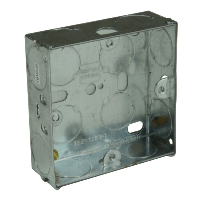 Powertel & Trade Marshall Tufflex 1 Gang 25mm Metal Flush Box